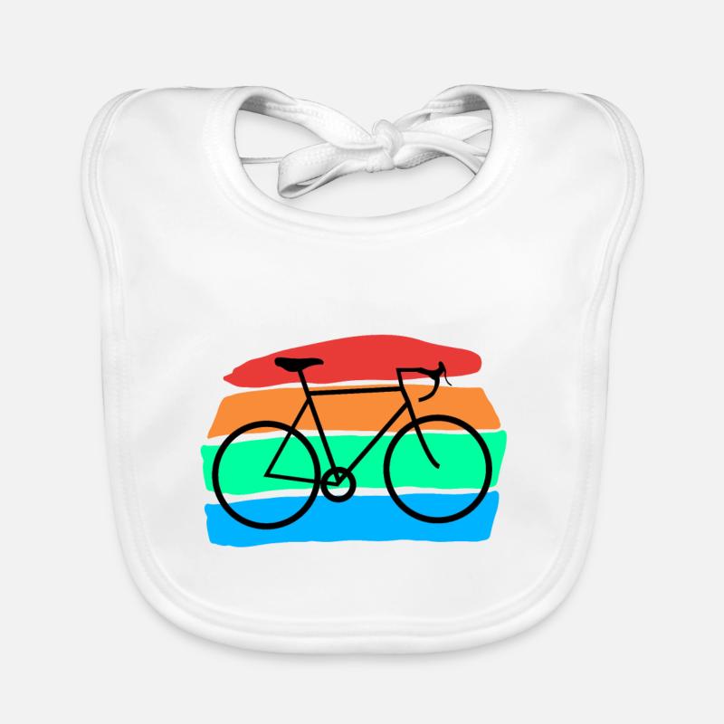 Fahrrad - Baby Bio-Lätzchen - Weiß