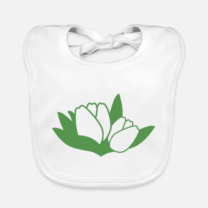 Vert tulipe Bavoir bio Bébé