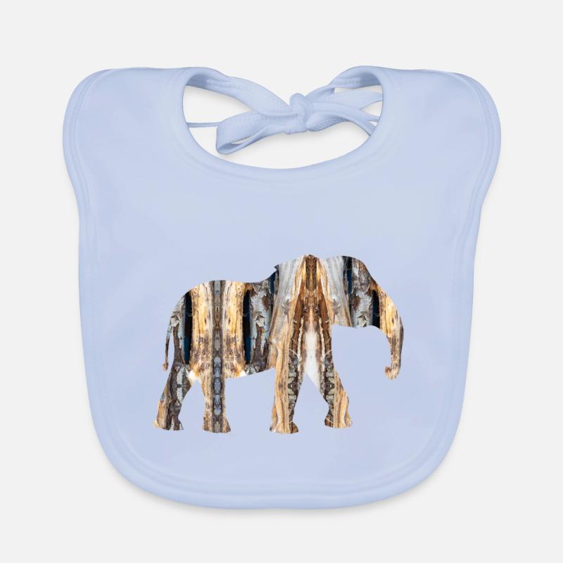 brauner Elefant Baby Bio-Lätzchen