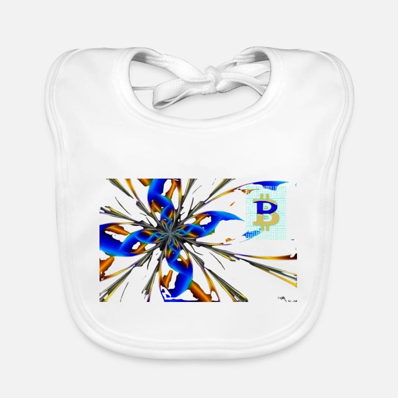 abstract Bitcoin 2 Organic Baby Bibs