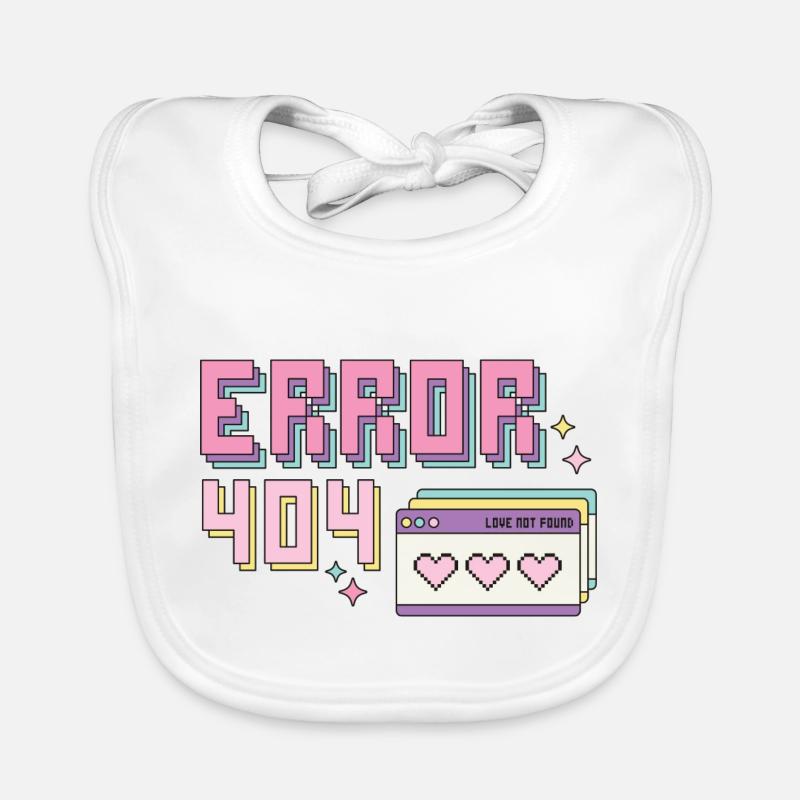 Error 404 Love not Found Baby Bio-Lätzchen