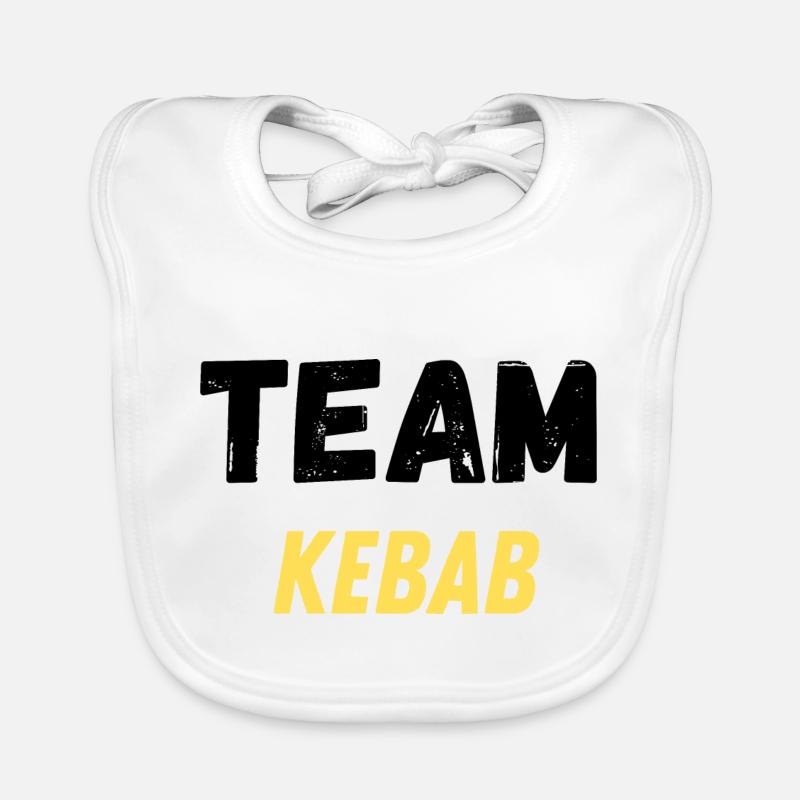 team kebab - Bavoir bio Bébé - blanc