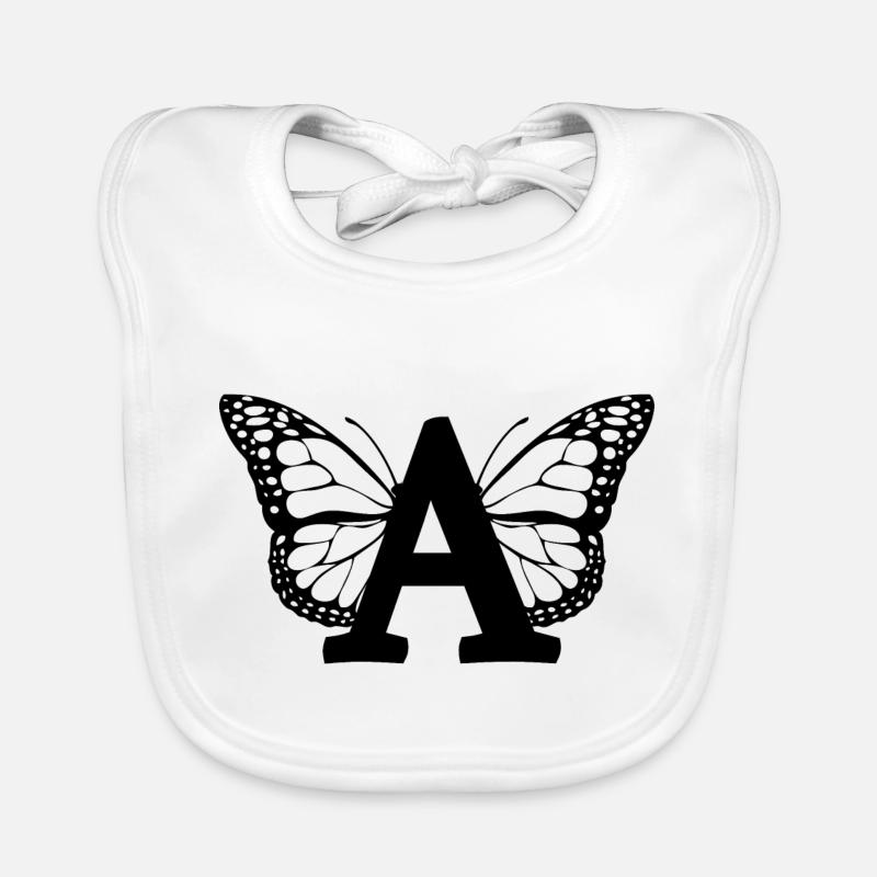 lettre a papillon Bavoir bio Bébé