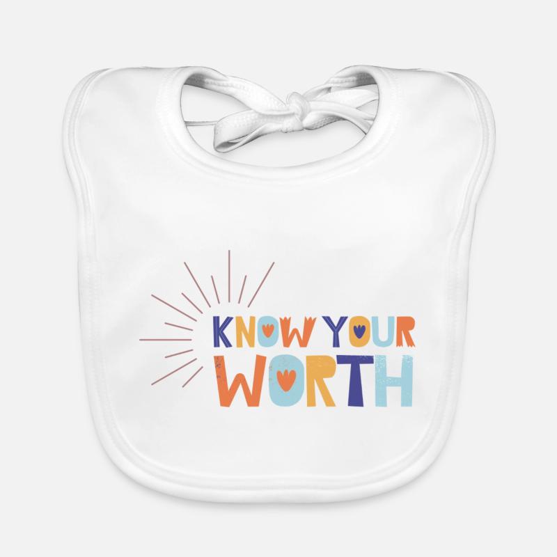 Know Your Worth Organic Baby Bibs