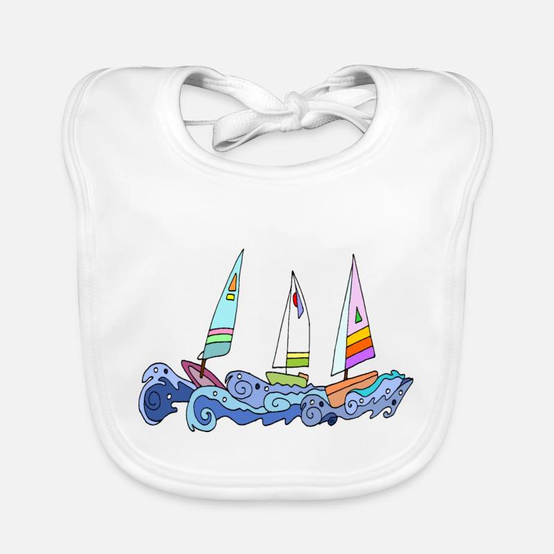 Segelboot Baby Bio-Lätzchen