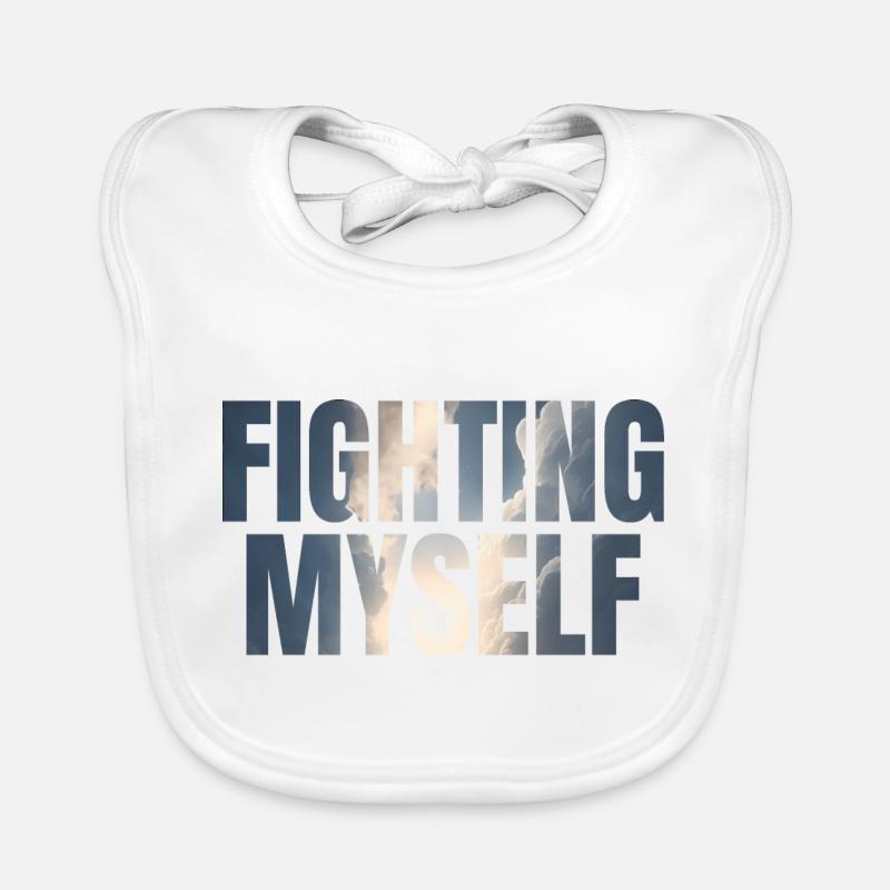 fighting myself Depression Geschenkidee Baby Bio-Lätzchen