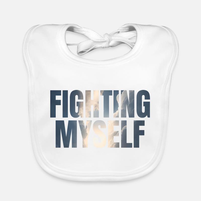 fighting myself depression gift idea Organic Baby Bibs