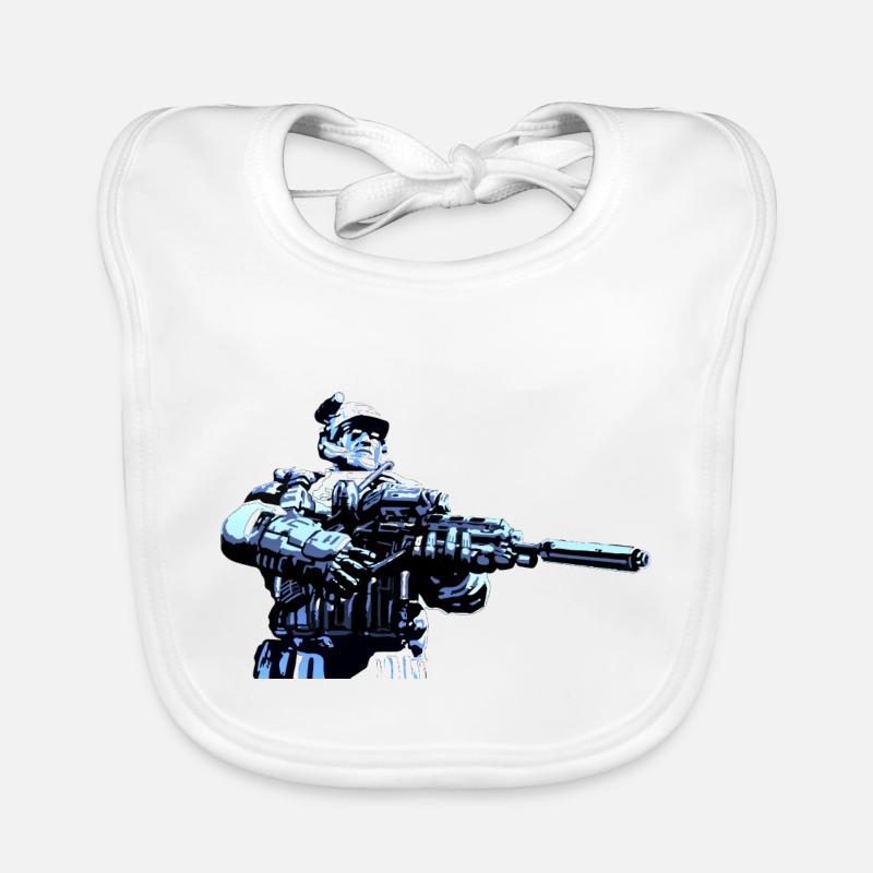 zombie monster wariors soladat horror skull dead Organic Baby Bibs