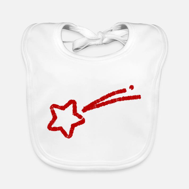 handgezeichnete Sternschnuppe Baby Bio-Lätzchen