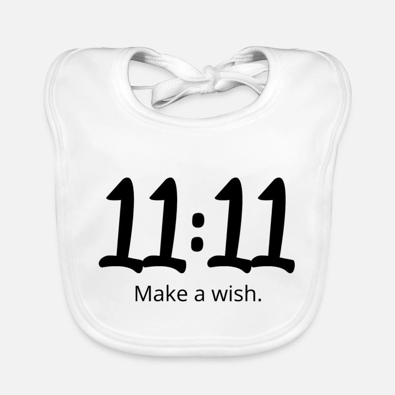 11 11 make a wish Organic Baby Bibs