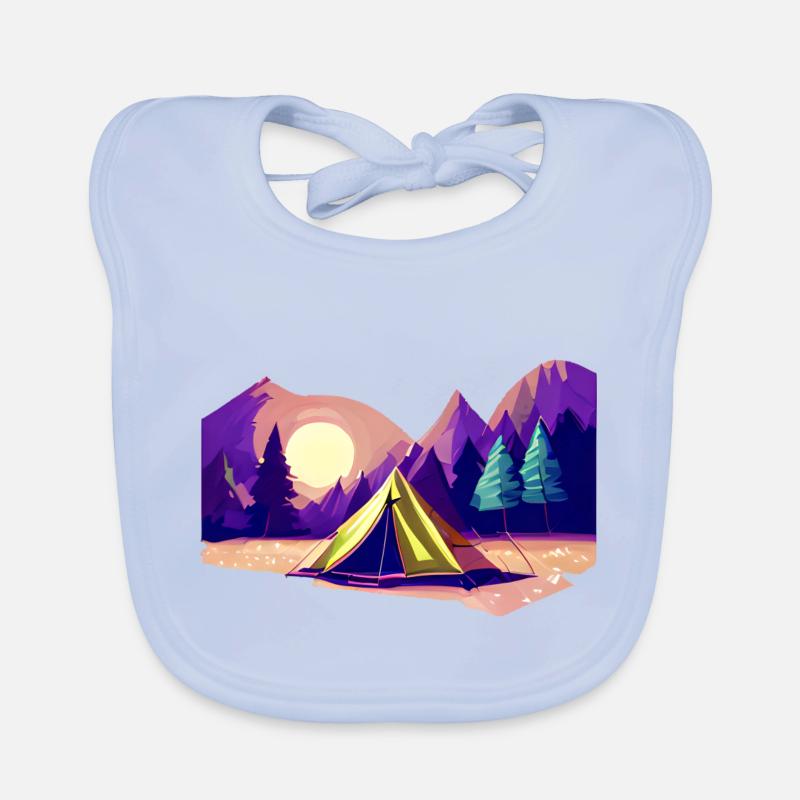 Camping Geschenk Wohnwagen Camp Zelten Wohnmobil Baby Bio-Lätzchen
