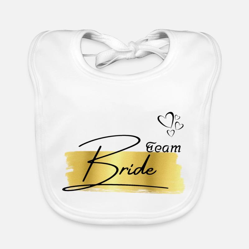 Team bride gold-team de la mariée Bavoir bio Bébé