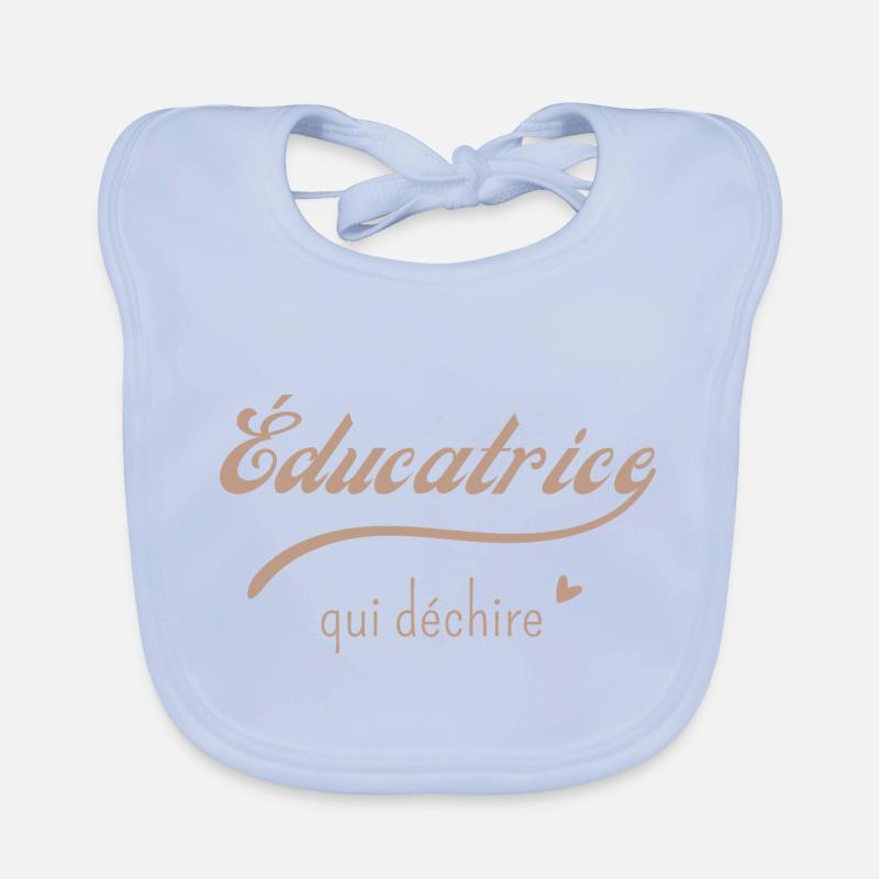 Éducatrice qui déchire Bavoir bio Bébé