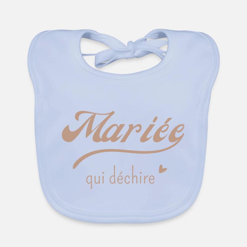 Mariée qui déchire Bavoir bio Bébé
