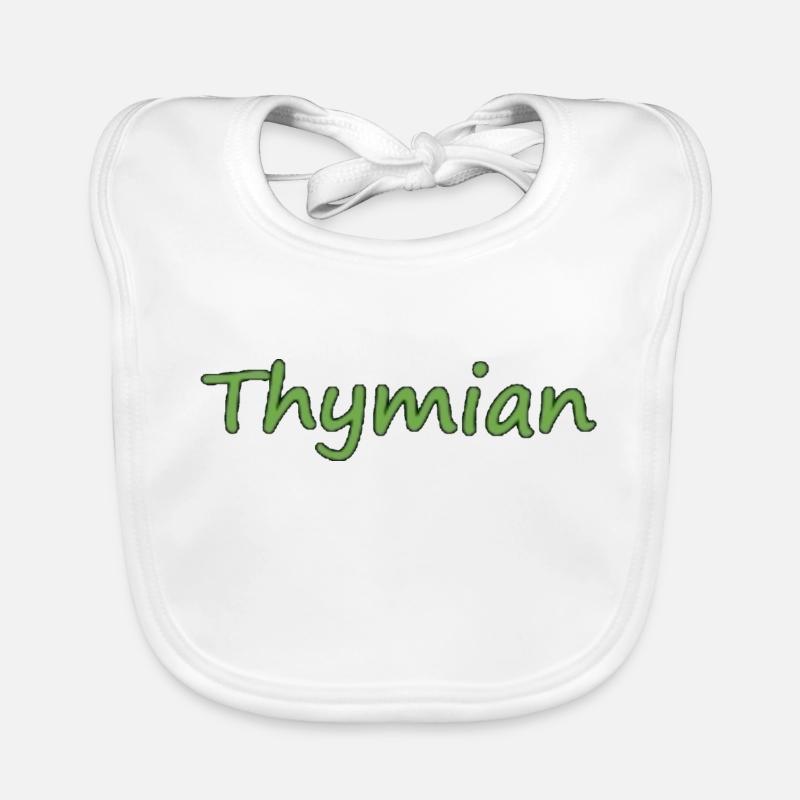 Thymian - Baby Bio-Lätzchen - Weiß