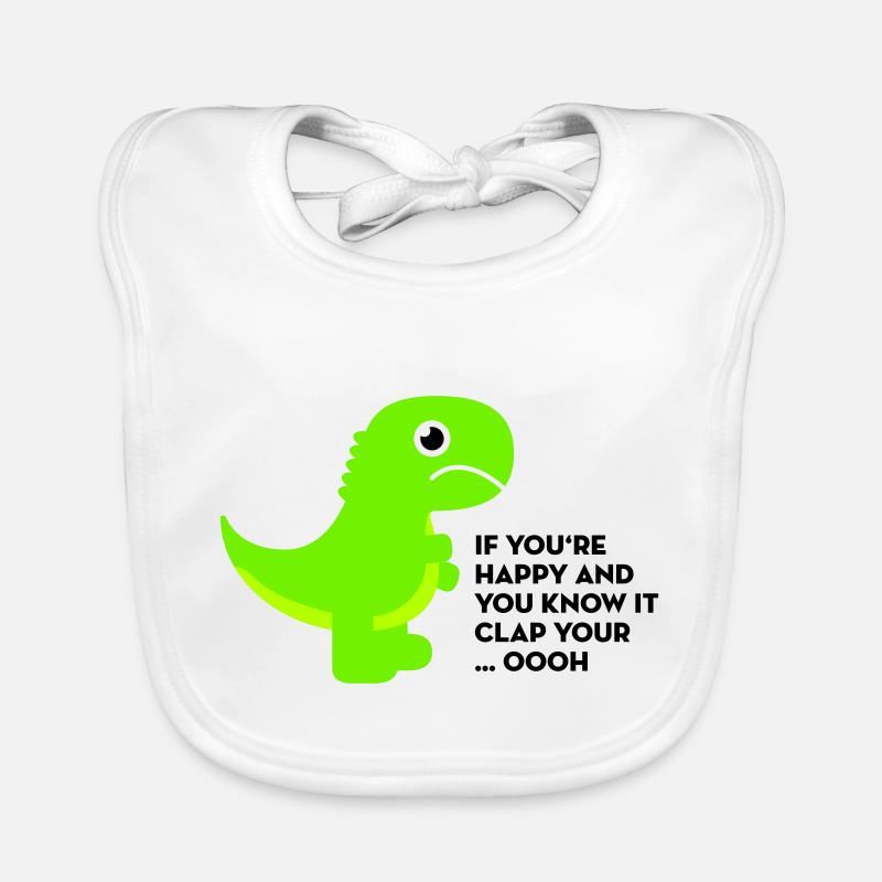 T-Rex tape dans vos mains Bavoir bio Bébé