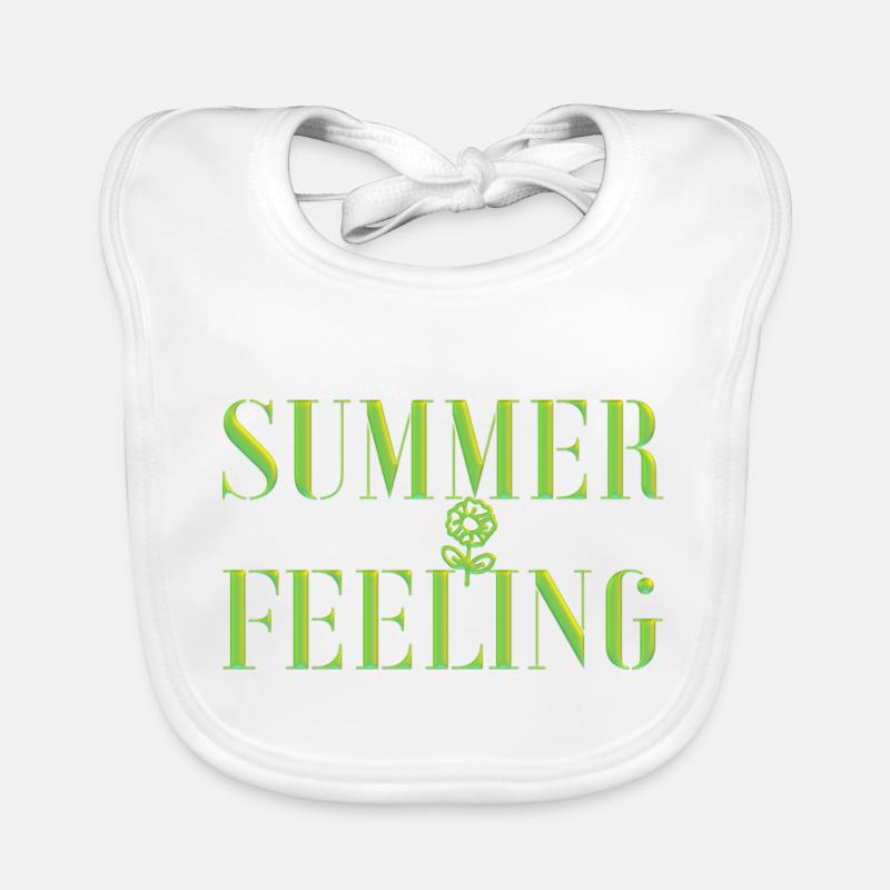 SUMMER FEELING mit Blume Baby Bio-Lätzchen