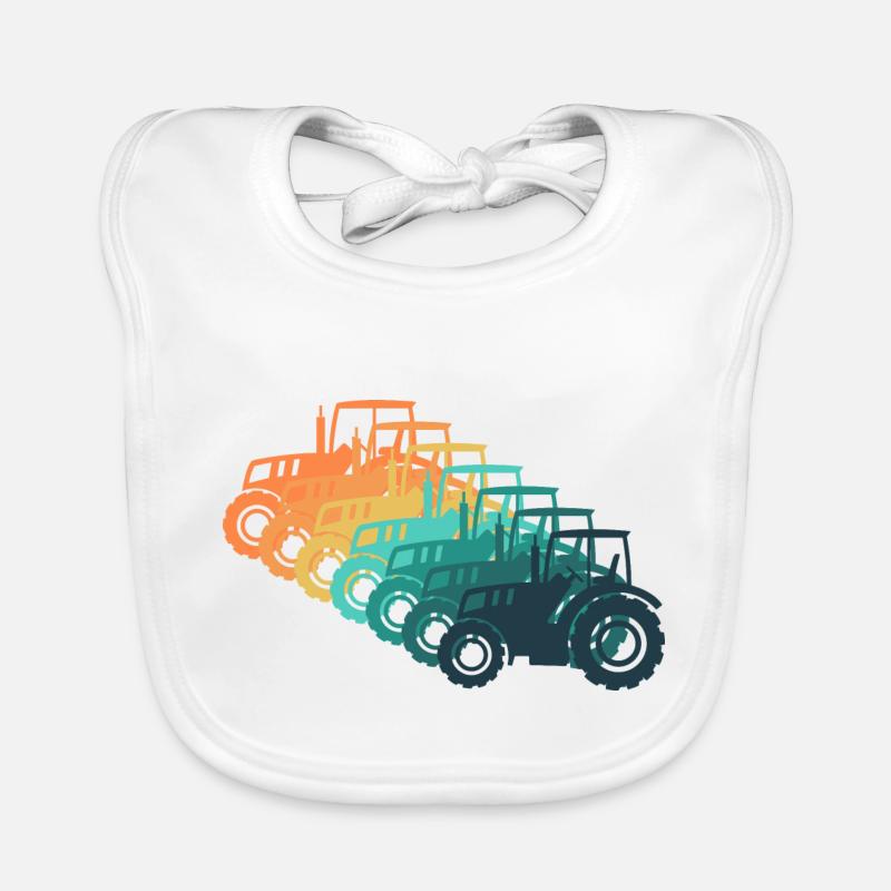 Oldtimer-Traktor Baby Bio-Lätzchen
