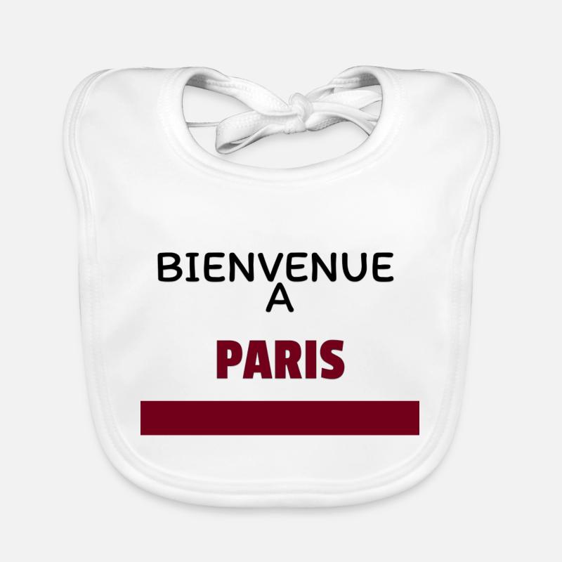 BIENVENUE à PARIS Bavoir bio Bébé