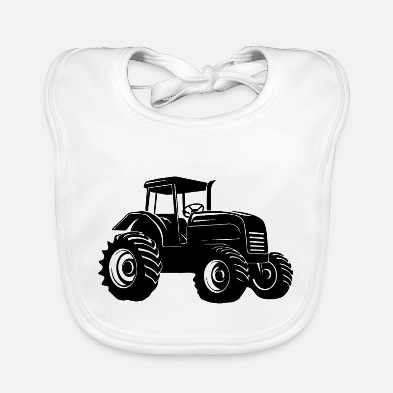Tracteur Bavoir bio Bébé