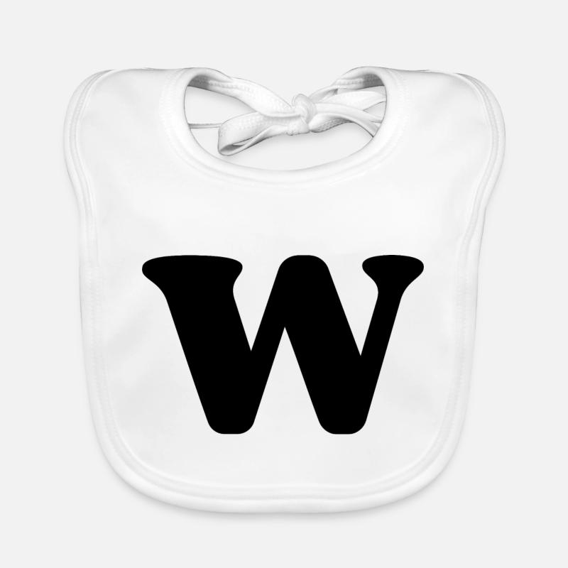 letter w Organic Baby Bibs