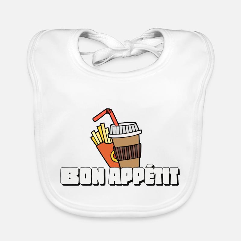 French Expression Bon appétit Organic Baby Bibs