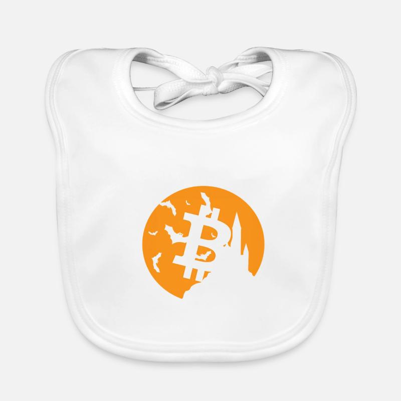 Bitcoin Halloween - Bavoir bio Bébé - blanc