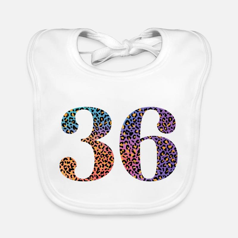 36. Geburtstag Leopard Baby Bio-Lätzchen