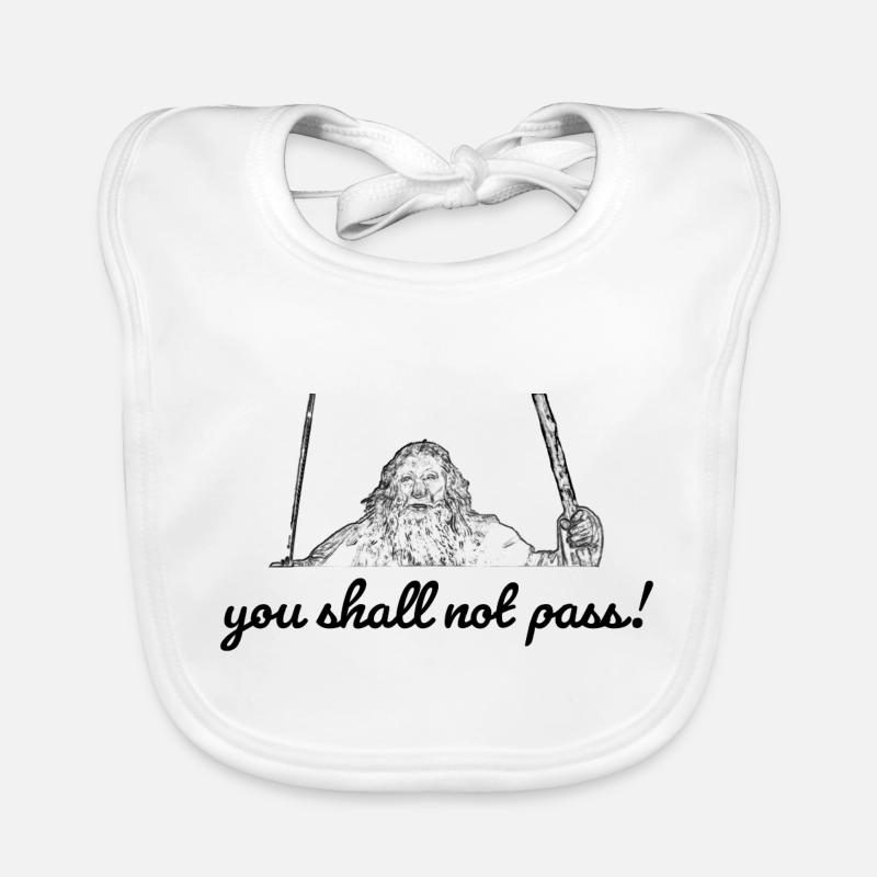you shall not pass - Bavoir bio Bébé - blanc