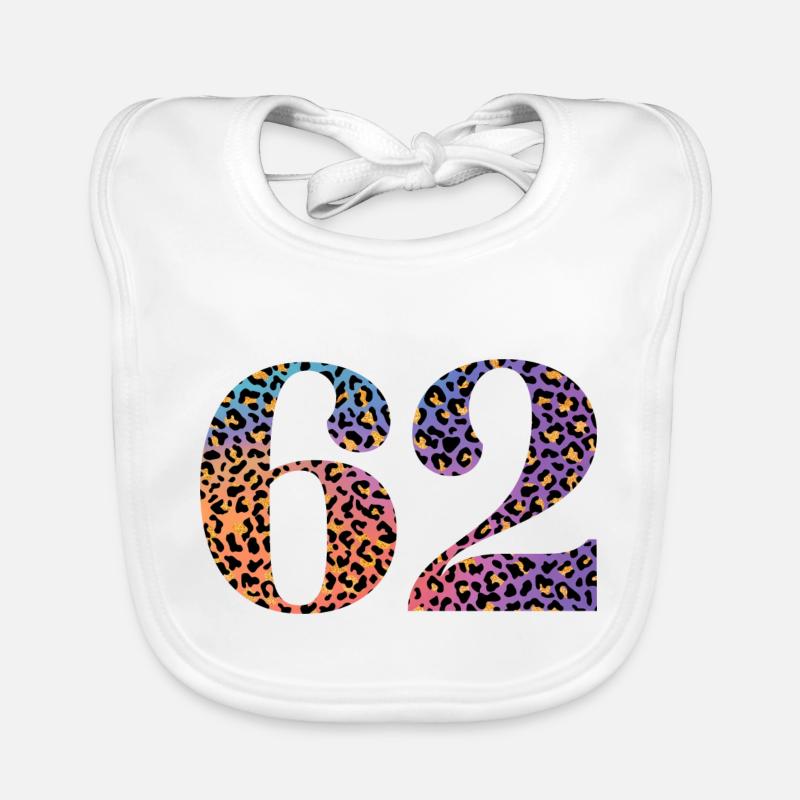 62. Geburtstag Leopard Baby Bio-Lätzchen