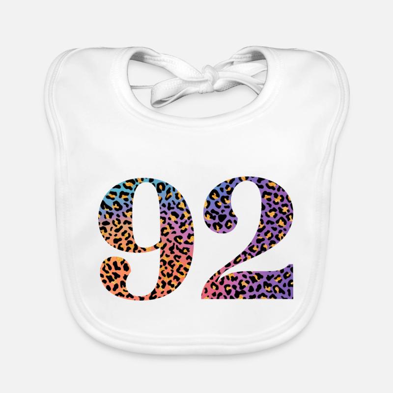 92nd birthday leopard Organic Baby Bibs