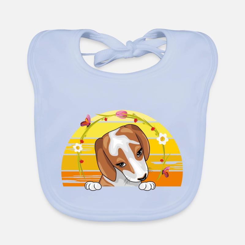 Portrait d’un chiot Beagle mignon et timide Bavoir bio Bébé