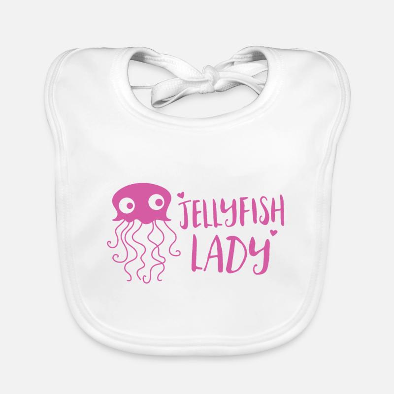 Jolie dame méduse rose Bavoir bio Bébé