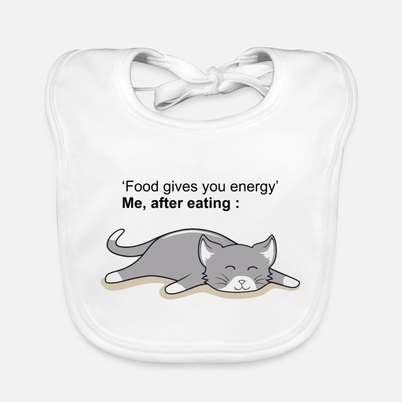 Meme Cat Drôles d’animaux Dictons Art graphique Bavoir bio Bébé