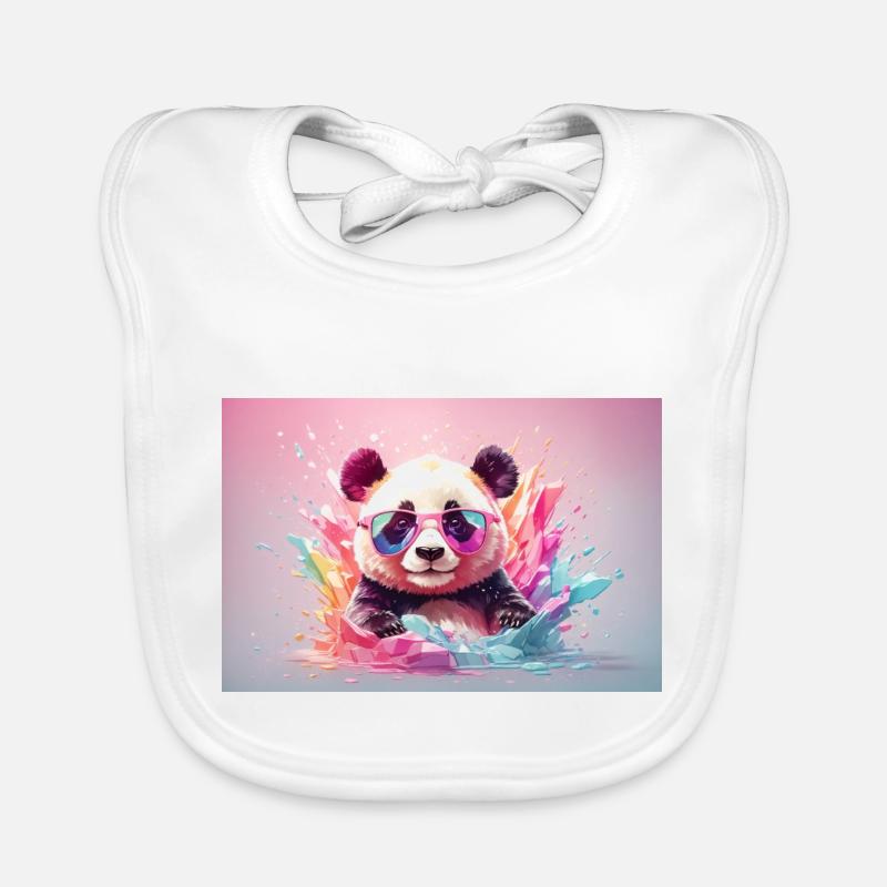 Panda bunt Baby Bio-Lätzchen