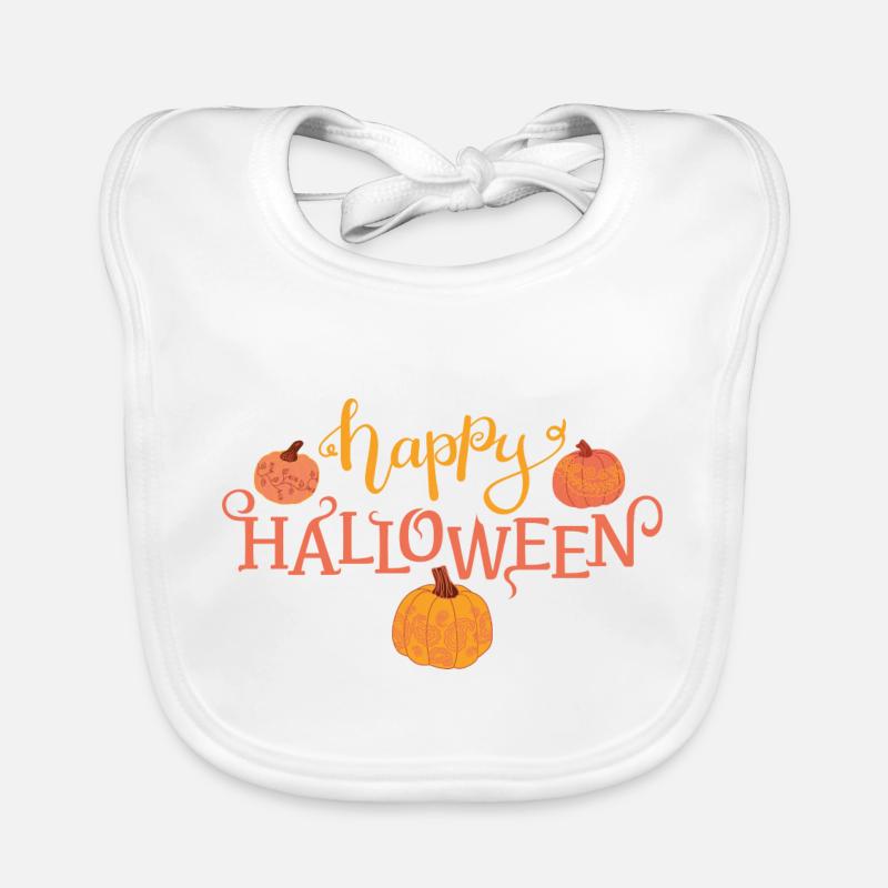 Joyeuse citrouille d’Halloween Bavoir bio Bébé