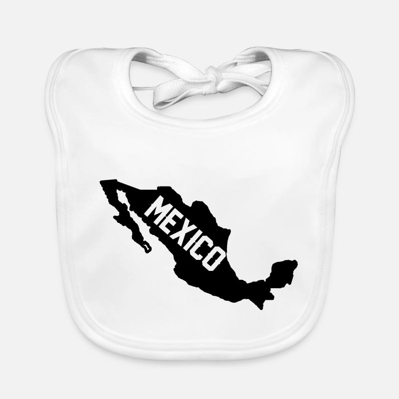 Mexique Pays 1 - Bavoir bio Bébé - blanc