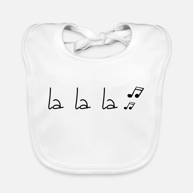 Lalala musique - Bavoir bio Bébé - blanc