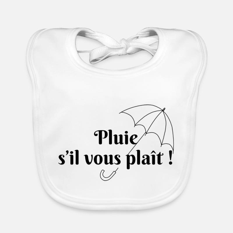 Pluie s’il vous plaît Bavoir bio Bébé