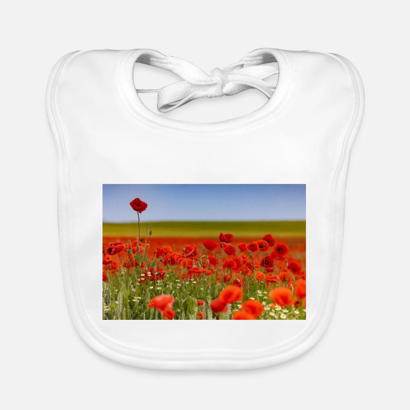 Champ de coquelicots Bavoir bio Bébé