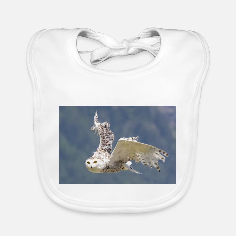 Schneeeule Baby Bio-Lätzchen