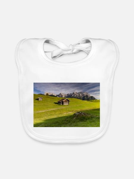 Humpback meadows - Organic Baby Bibs - white - Front