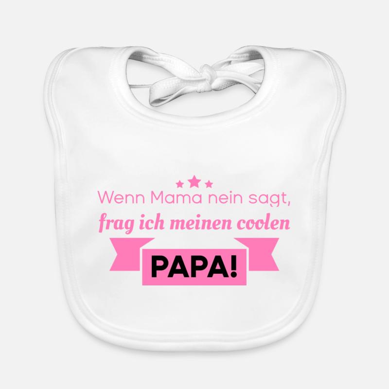Lustige Sprüche cooler Papa Baby Bio-Lätzchen