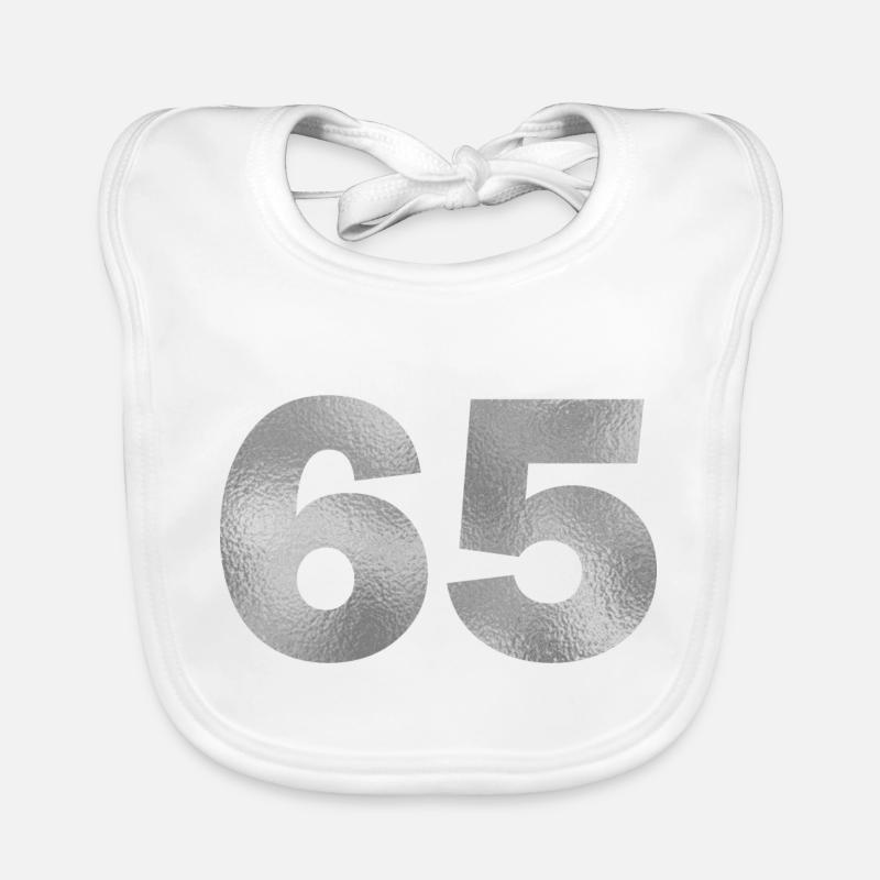 Anniversaire 65 ans Bavoir bio Bébé
