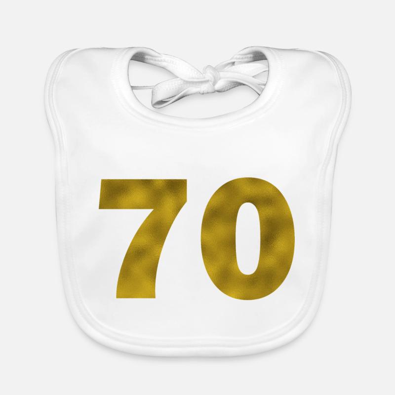 Anniversaire 70 ans Bavoir bio Bébé