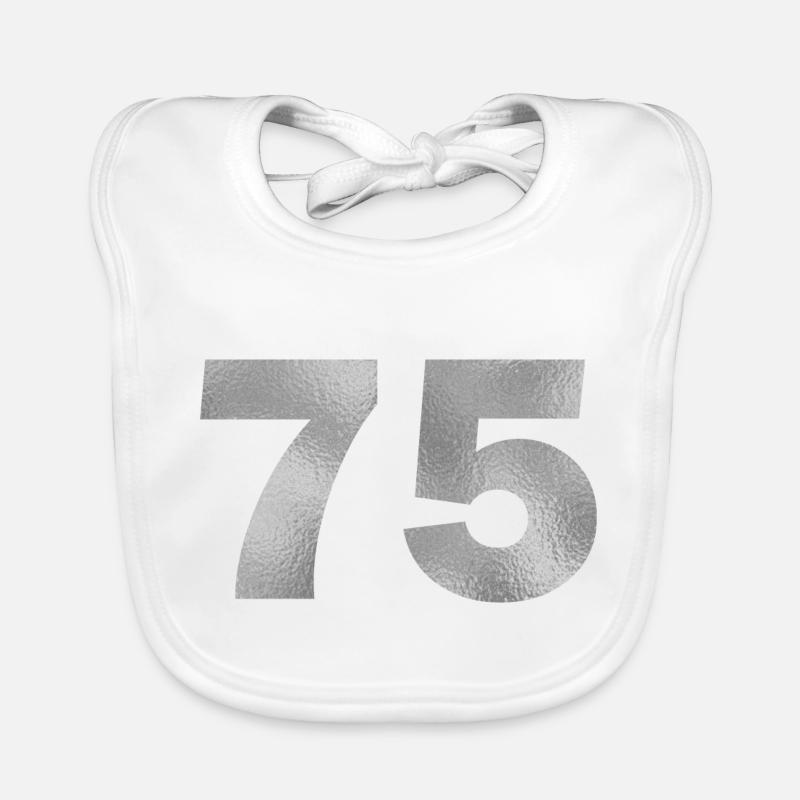 Anniversaire 75 ans Bavoir bio Bébé