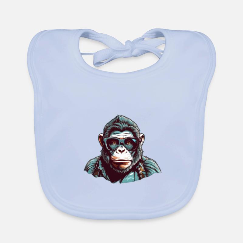 Gorille élégant Bavoir bio Bébé