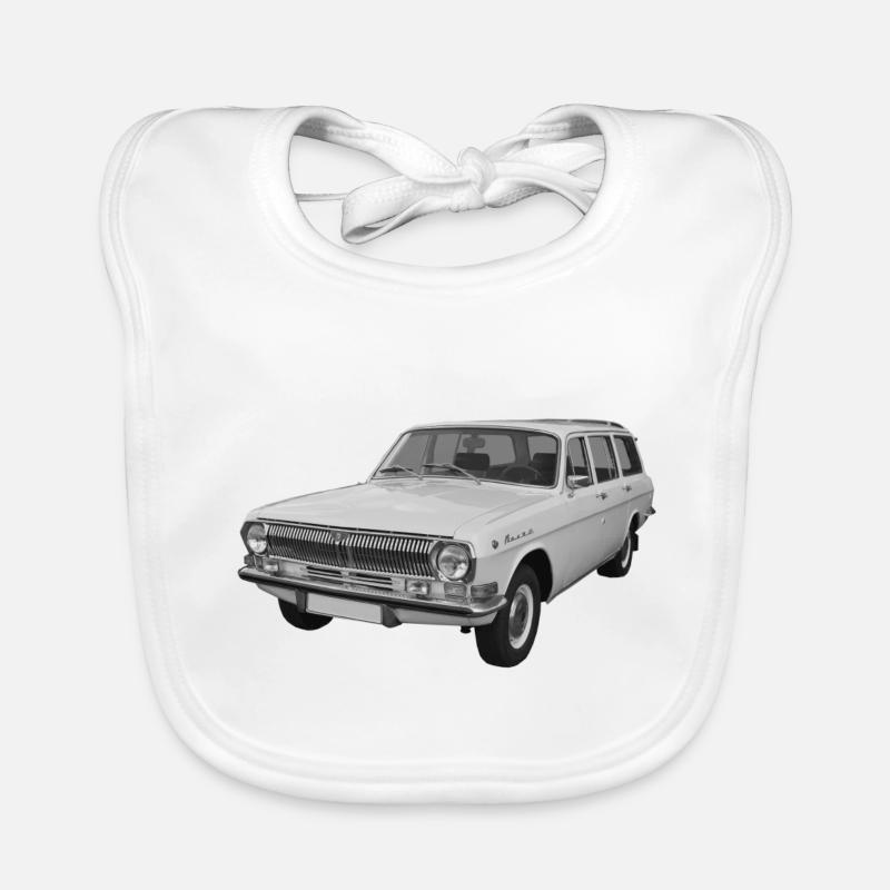 Car GAZ M 24-02 Volga Kombi Soviet Union Oldtimer Organic Baby Bibs