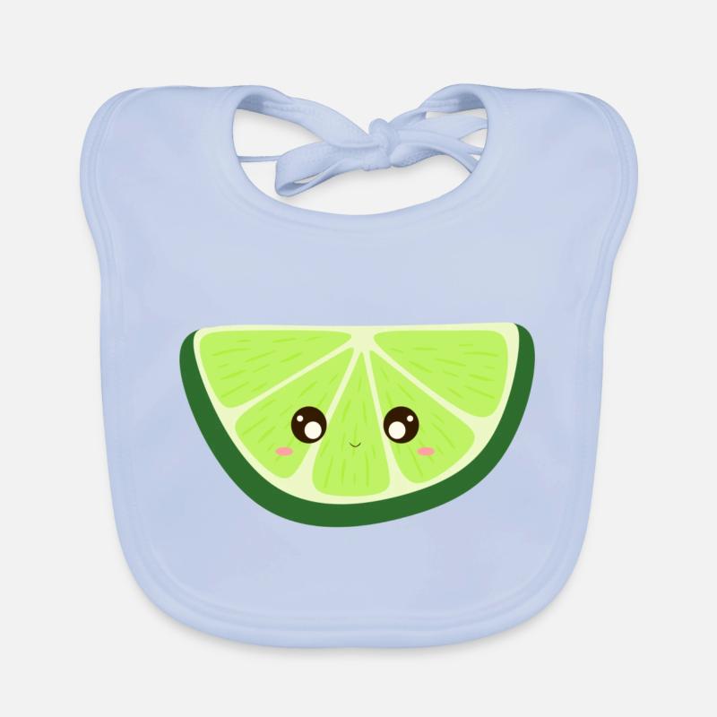 lime kawaii Bavaglino ecologico per neonato