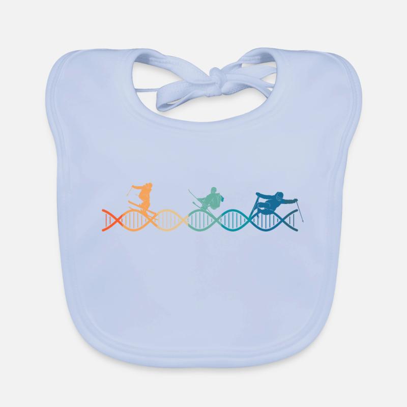 le Ski est dans mon ADN Bavoir bio Bébé